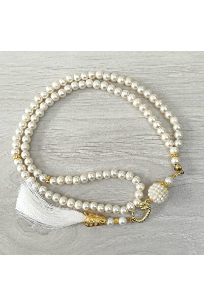 KuranSepeti Inci Tesbih 99' Lu Krem