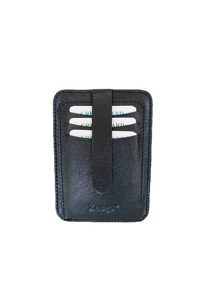 Zenga Original Leather Wallet Credit Card Holder 031-1 Black
