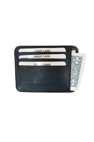 Zenga Original Leather Wallet Credit Card Holder 031-1 Black