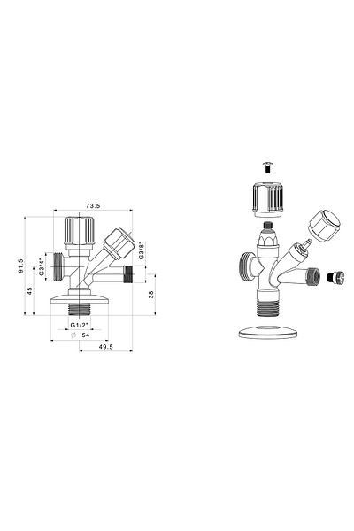 Tema Dual Fork Faucet