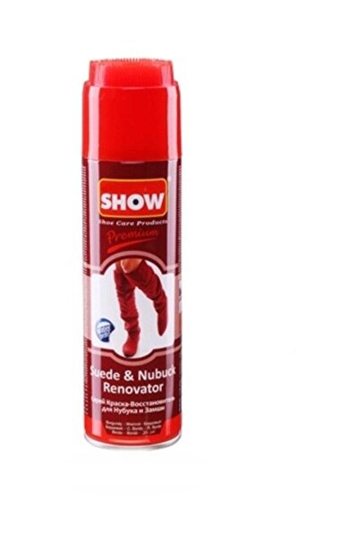 SHOW Süet Nubuk Sprey Boya 250 ML.bordo+nubuk temizleme silgisi