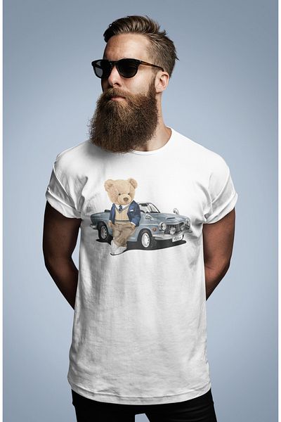 Pasage Oversize εμπριμέ λευκό μπλουζάκι
