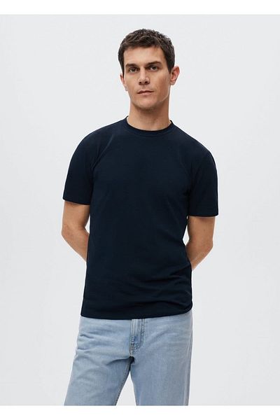 MANGO Man Βαμβακερό Stretch T-Shirt