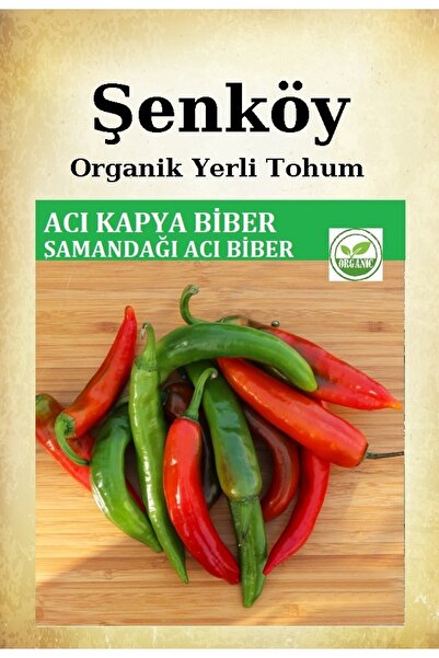 Şenköy Yerli Çok Acı Biber Tohumu Doğal Ata Samandağı Kapya Biber Tohumu Pake...