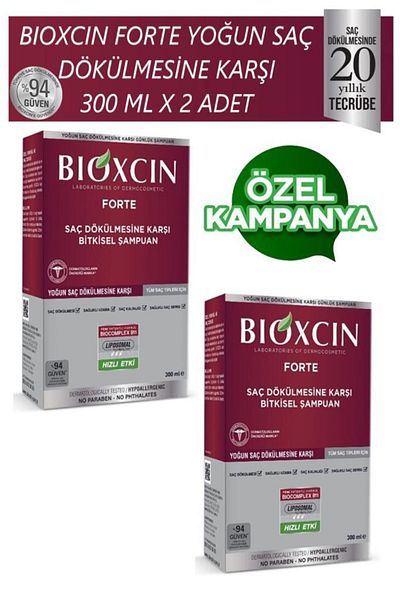 Bioxcin 300 Ml Forte Anti-Hair Loss Shampoo Set of 2