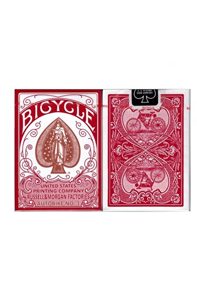 Bicycle Autobike رقم 1 بطاقة اللعب الحمراء Autobike
