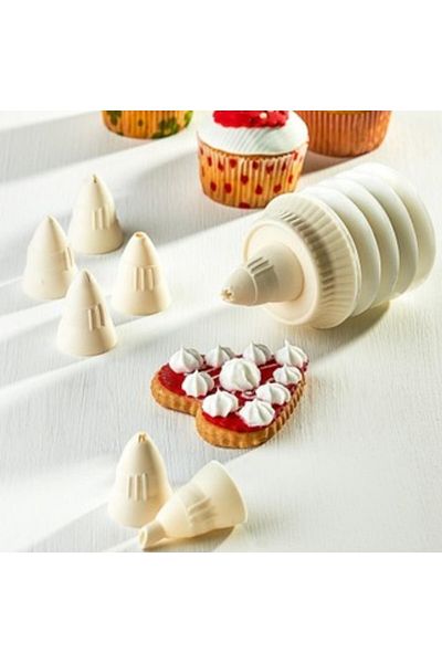 Buffer 7 Head Kitchen Cake Cream Squeezing Decorating Pump Apparatus Set