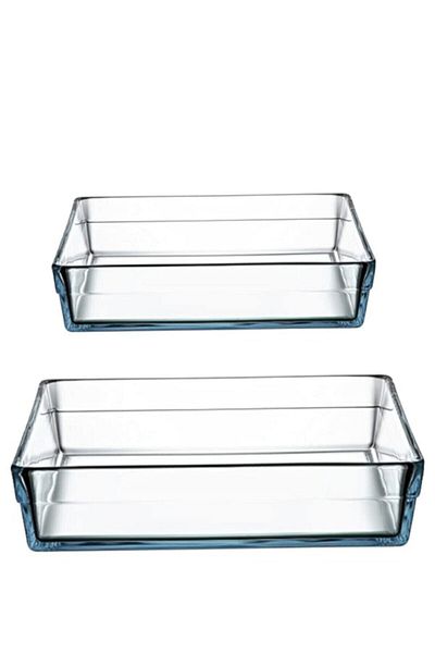 Paşabahçe Square Tray Set Premium 2 Li Borcam Set (Large-Small)