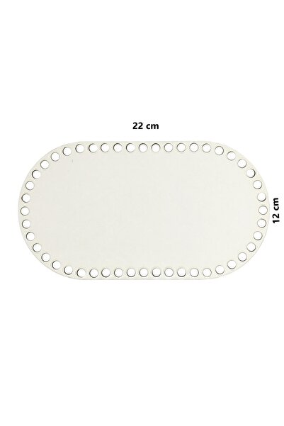 aladepo Ahşap Sepet Tepsi Tabanı 22x12 Cm Oval Beyaz Çift Yüz 3mm Mdf