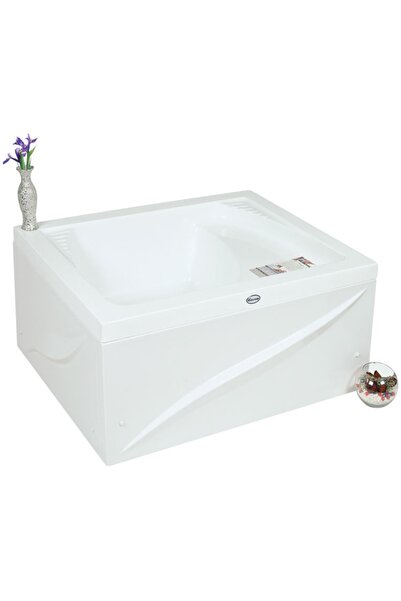 Waterway Tulsa Oturmalı Mini Dikdörtgen Küvet 100x80 H:43 Gövde + Metal Ayak+...