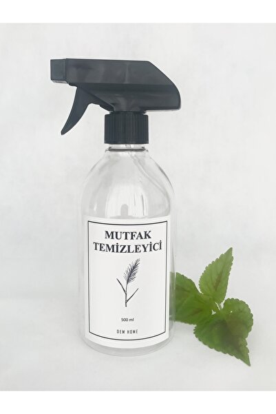 Dem Home Şeffaf Cam Görünümlü Plastik Sabunluk Mutfak Temizleyici Sprey Kapak...