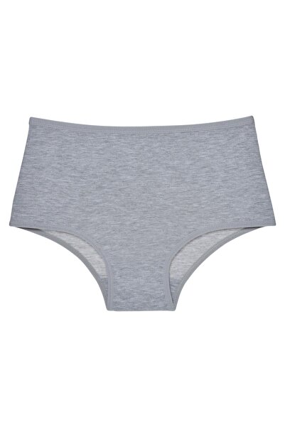 Imoda Kadın Gri Renk 3'lü Paket Yüksek Belli Külot