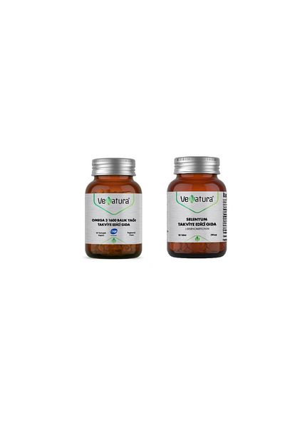 VeNatura Omega 3 1600 - Fish Oil 30 Soft Capsules + Selenium 90 Tablets