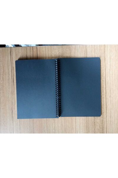 Gürpaş 40 Pagini 17x24 Cm Caiet Negru Și Pix Alb