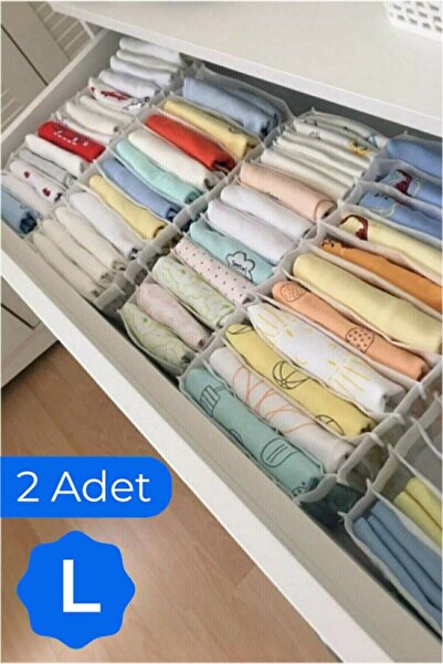 Yoko Home 2 Adet - Large 8 Gözlü Çekmece Içi Düzenleyici Organizer - 2 Adet 2...