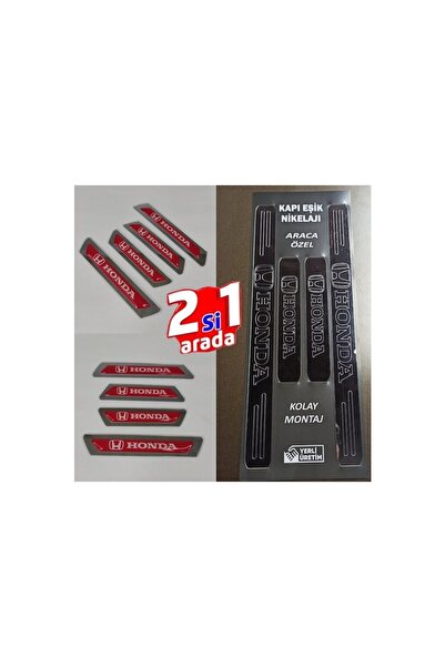 ymn elektronik Honda Jazz Uyumlu Kapı Eşiği + Kapı Koruyucu