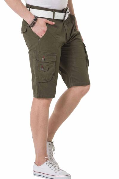 Cipo&Baxx Ck265 Haki Kargo Cepli Keten Kapri