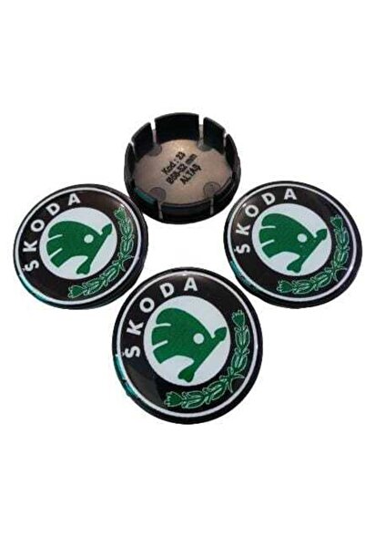 OEM Skoda Jant Göbeği Geçmeli - 4 Adet-(dıştan 56 Iç 52mm)