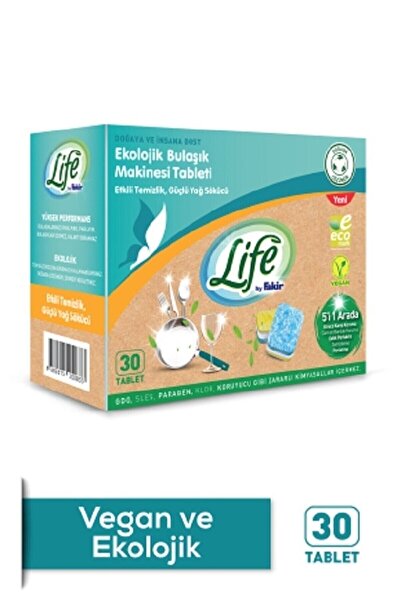 Fakir Life By Ekolojik Vegan Bulaşık Makinesi Deterjanı Tableti 30 Tablet 6 '...