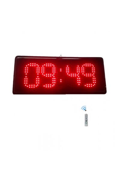 TEKNOMERKEZ Nemli Ortam Dijital Ledli Saat Termometre Derece Kasa:17x35 cm