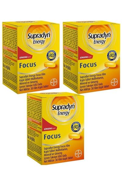 Supradyn Energy Focus 30 Tablet 3 Adet