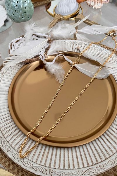 Trendy Butik غرامة ملفوف نموذج سلسلة طويلة قلادة
