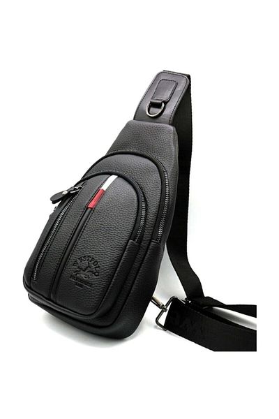 WEST POLO CÜZDAN Geantă pentru piept și umăr Black West Polo 7006 Freebag pentru bărbați