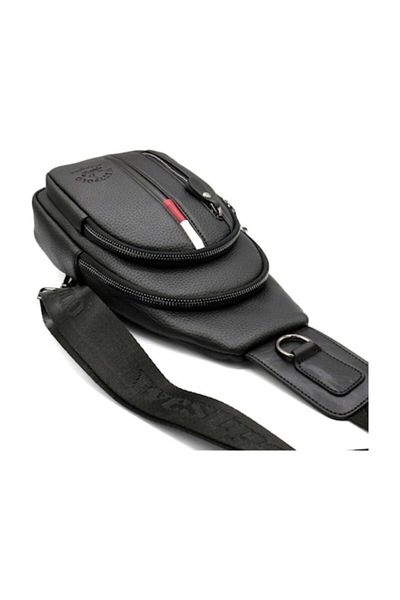 WEST POLO CÜZDAN Geantă pentru piept și umăr Black West Polo 7006 Freebag pentru bărbați