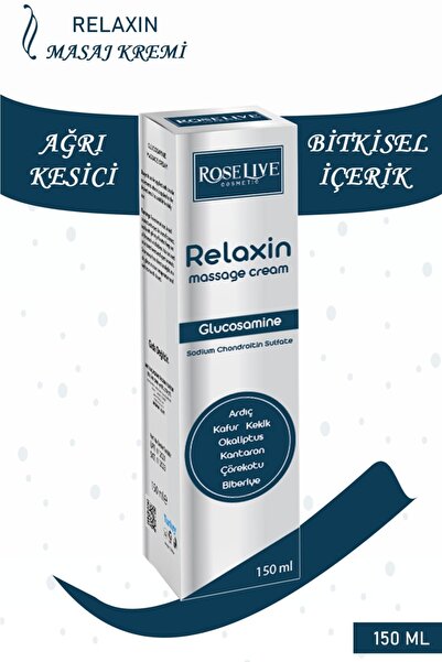 Roselive Ağrı Giderici Rahatlatıcı Masaj Kremi Relaxin 150 ml