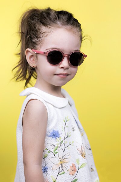 LUNOX Pink Unisex Polarized Sunglasses for 1-3 Years Old Children