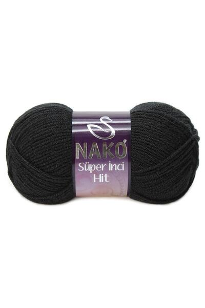 NAKO Süper Inci Hit El Örgü Ipi 217 Siyah