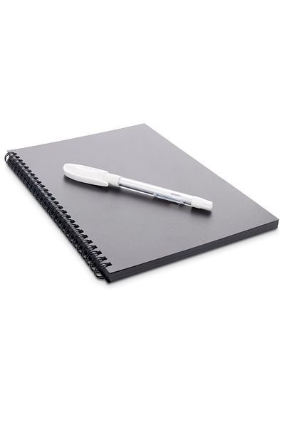 Four Kids Black Leaf Spiral Notebook 40 Sheets 80 Pages And White Gel Pen