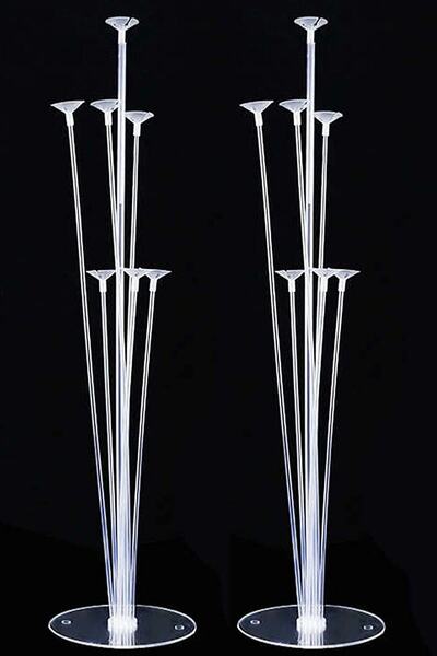 TATLI GÜNLER 2 Adet Balon Süsleme Standı 7li Çubuklu Ikili Set Ayaklı Stand