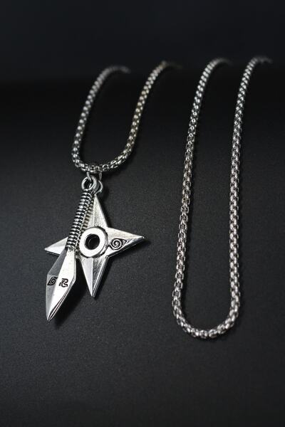 Dukkanka Naruto Yıldız Mızrak Örme Zincir Kolye