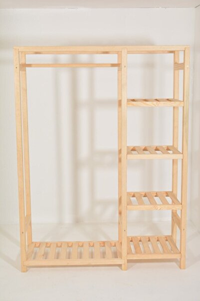 BRK Design Ahşap Açık Gardrop 150x120*35cm