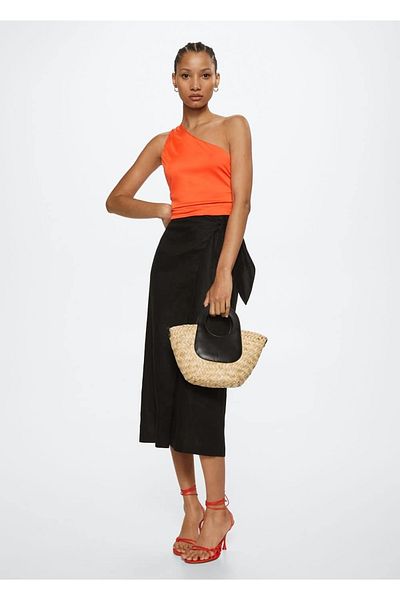 MANGO Woman Top cu design asimetric