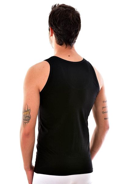 Tutku Men's Gray and Black Cotton Undershirt, Pack of 9, Available in One Color