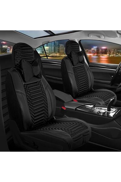 Generic Brand غطاء مقعد سيارة من الجلد الفاخر متوافق مع Honda CR-V طقم أمامي ...