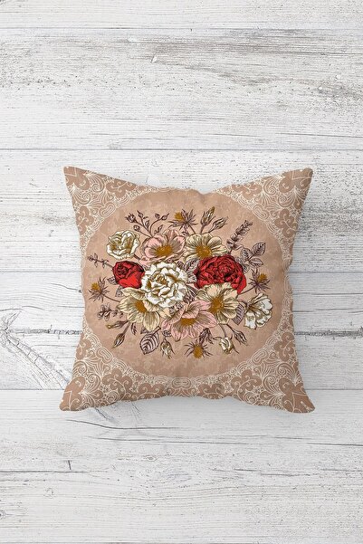 Pelangi خمر الوردي الأزهار مزدوجة الوجهين المخفية انغلق وسادة رمي وسادة مقعد ...