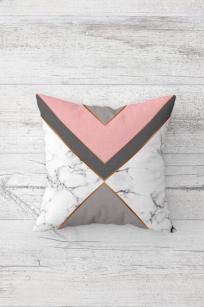 on the clouds Triangular Block Marbled One Side Printed Hidden Zipper Față de pernă Față de pernă pentru scaun