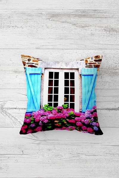on the clouds Floral Window One Side Printed Hidden Zipper Pillowcase Throw Pillow Sofa Cushion Case