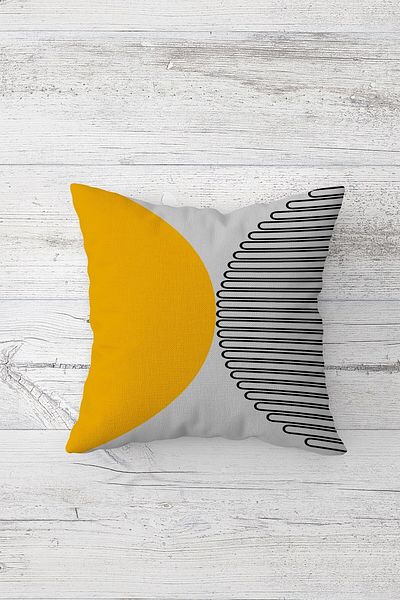Pelangi Geometric Double Sided Printed Hidden Zippered Pillowcase Throw Pillow Cover Seat Pillow Case
