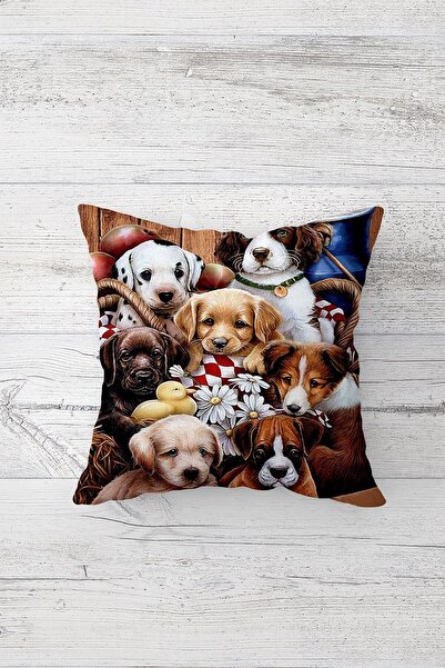 Pelangi لطيف جرو مزدوج الجانب مطبوعة المخفية انغلق وسادة رمي وسادة مقعد وسادة...