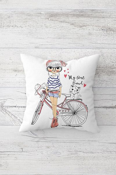 linazaitun One Side Printed Hidden Zipper Decorative Pillowcase Throw Pillow Case Seat Pillowcase