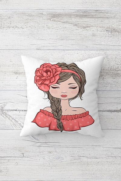 linazaitun One Side Printed Hidden Zipper Decorative Pillowcase Throw Pillow Case Seat Pillowcase
