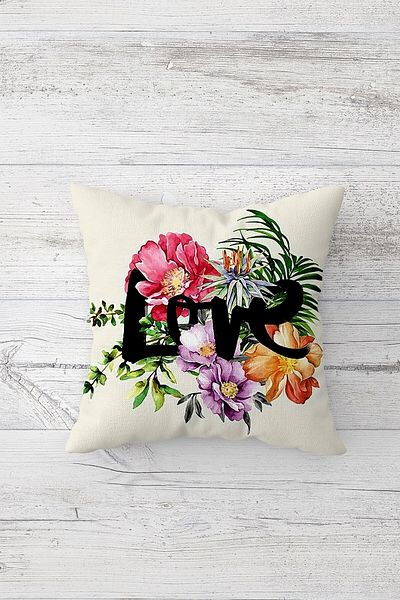 linazaitun One Side Printed Hidden Zipper Decorative Pillowcase Throw Pillow Case Seat Pillowcase