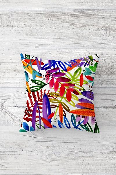 linazaitun One Side Printed Hidden Zipper Decorative Pillowcase Throw Pillow Case Seat Pillowcase
