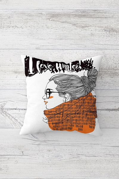 linazaitun One Side Printed Hidden Zipper Decorative Pillowcase Throw Pillow Case Seat Pillowcase