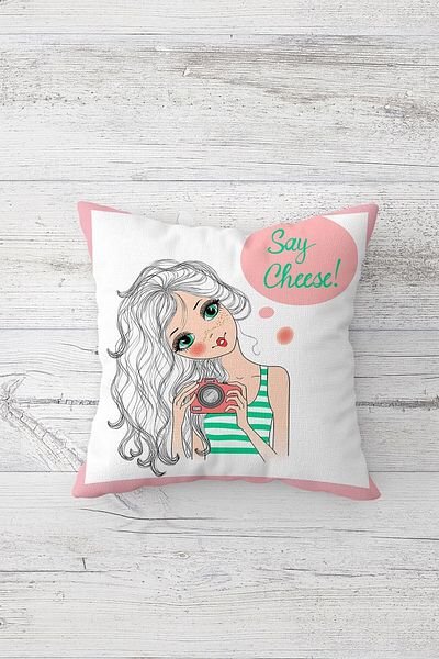 linazaitun One Side Printed Hidden Zipper Decorative Pillowcase Throw Pillow Case Seat Pillowcase
