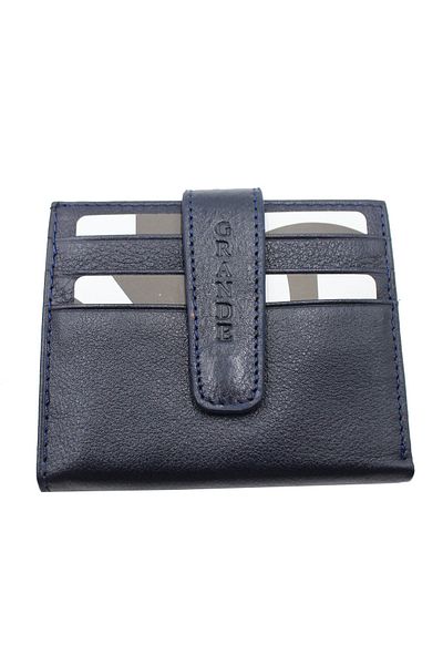 Grande Deri Grande 718 100% Γνήσιο Δερμάτινο Θήκη Κάρτας Navy Blue